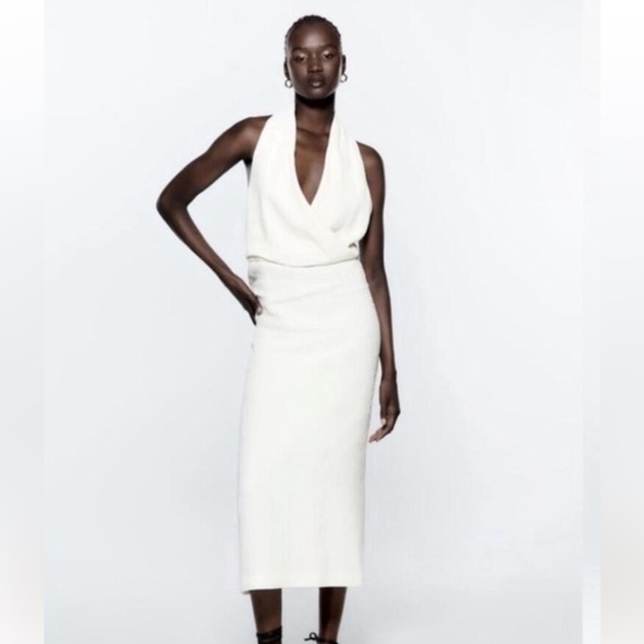 Zara White Midi Dress - Picture 2 of 8